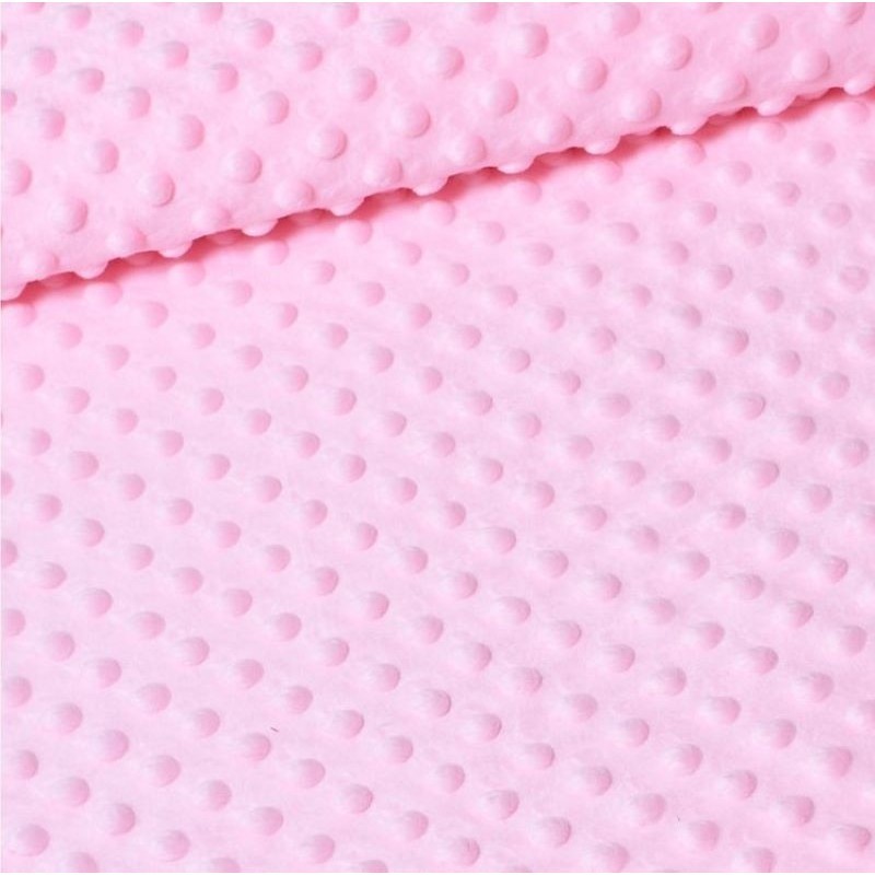 Licht Roze Minky Stof 4€19 Pluche Fleece | Wolf Stoffen