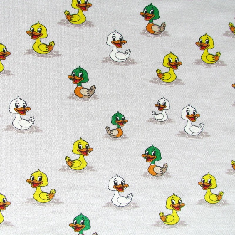 French Terry Stof Kleine Eendjes | Wolf Stoffen