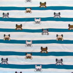 French Terry Stof Bulldog | Wolf Stoffen