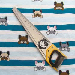 French Terry Stof Bulldog | Wolf Stoffen
