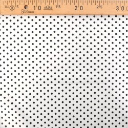 Stof Katoen Zwarte Stippen 5 mm Zwarte Achtergrond | Wolf Stoffen