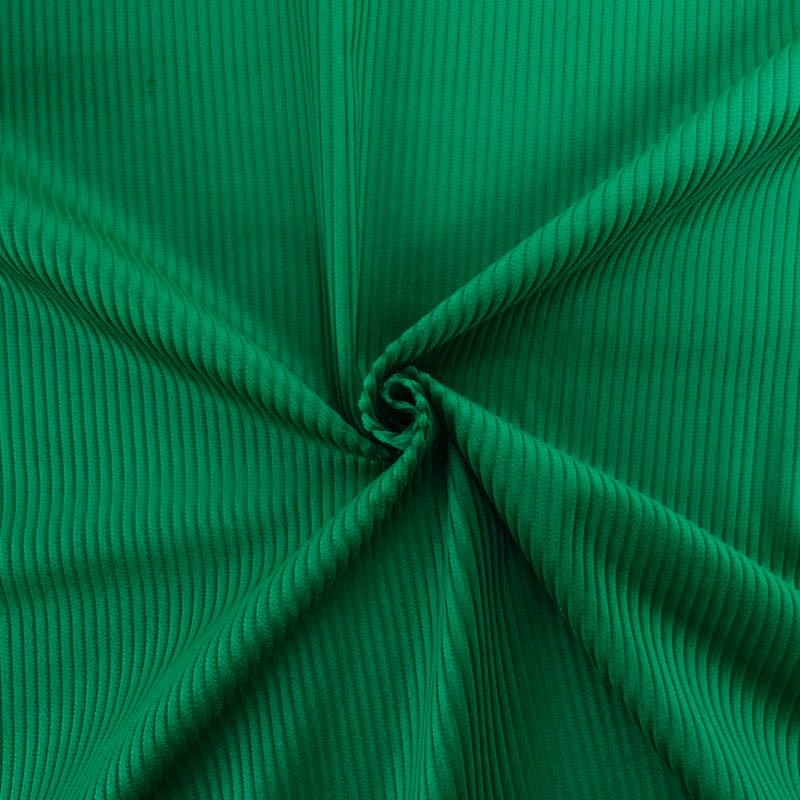 Basilicumgroene Ribfluweel Stof met brede ribben 5 mm | Wolf Stoffen