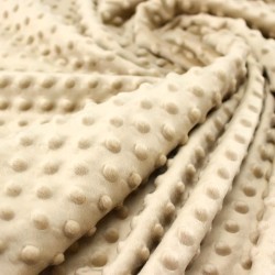 Minky Stof Kleur Zand | Wolf Stoffen