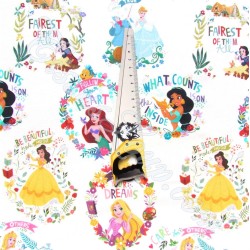 Stof Disney prinsessen witte achtergrond | Wolf Stoffen