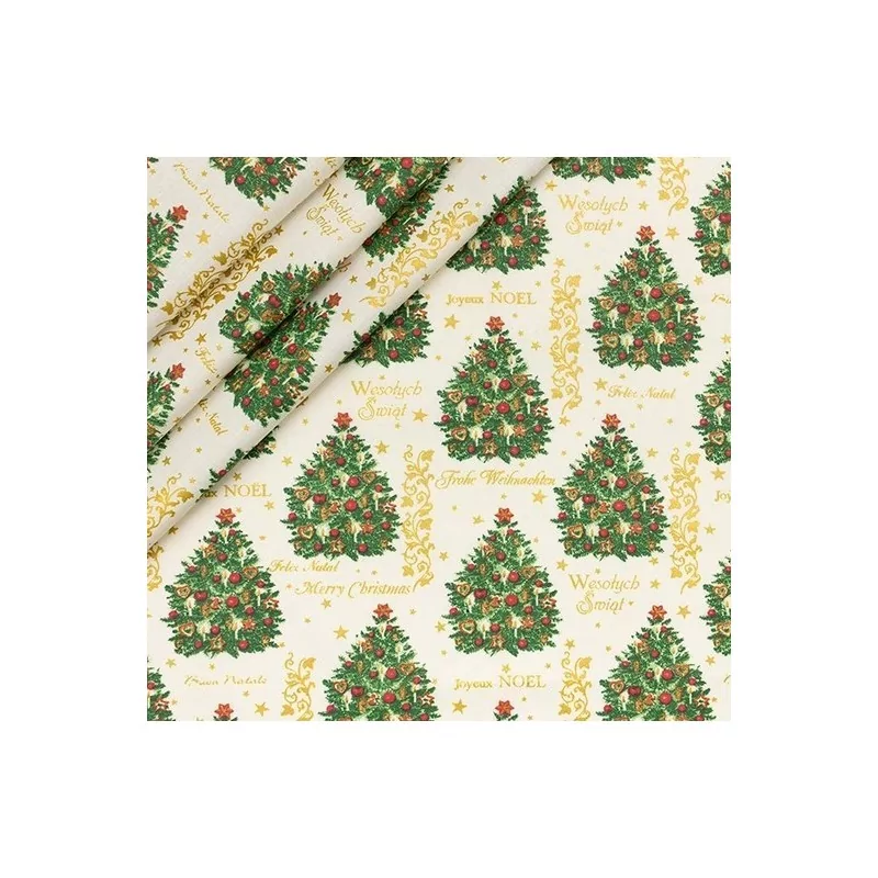 Merry Christmas Cotton Fabric | Wolf Stoffen