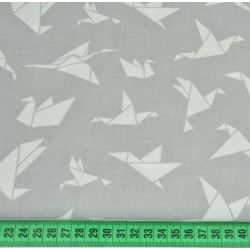 Origami vogel katoenen stof | Wolf Stoffen