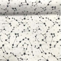 Cotton stof sterren sterrenbeelden | Wolf Stoffen