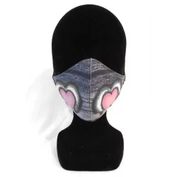 Maskerbescherming barrière Coeur roze ontwerp herbruikbare mode afnor | Wolf Stoffen