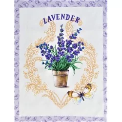 Keukenhanddoek Lavendel Pot | Wolf Stoffen
