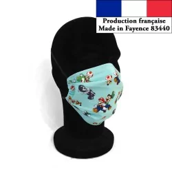 Maskerbescherming Mario Licht Zomer Herbruikbare Afnor gemaakt in Fayence | Wolf Stoffen