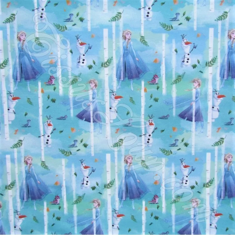 Katoenen Stof Frozen 2 Elsa en Olaf Disney | Wolf Stoffen