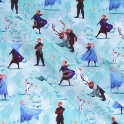 Stof Frozen Elsa Anna en Kristoff Disney | Wolf Stoffen