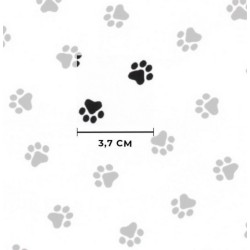 Katoenen Stof Katten- en Hondenpoten | Wolf Stoffen