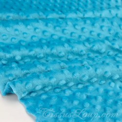 Minky stof Turquoise Blauw | Wolf Stoffen