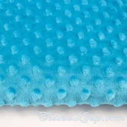 Minky stof Turquoise Blauw | Wolf Stoffen