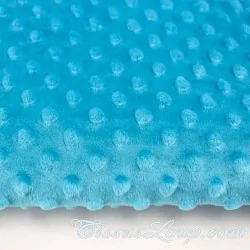 Minky stof Turquoise Blauw | Wolf Stoffen