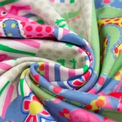 Jersey Stof katoen Peppa Pig Patchwork | Wolf Stoffen