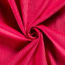 Fuchsia Ribfluweel Stof met 4,5 mm brede ribben | Wolf Stoffen