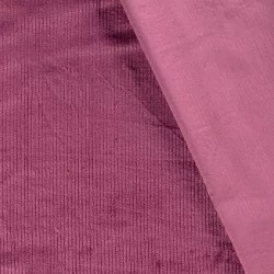 Stretch Fluweel Corduroy Stof Mauve brede ribbels 4,5 mm | Wolf Stoffen