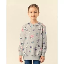 Sweatstof Alpine Fleece Vlinders en Bloemen | Wolf Stoffen