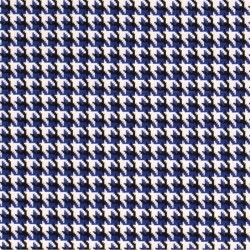 Jacquard tricot stof pied-de-poule blauw en zwart | Wolf Stoffen