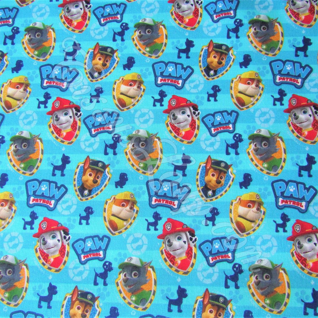 Stof Paw Patrol blauwe achtergrond — 1