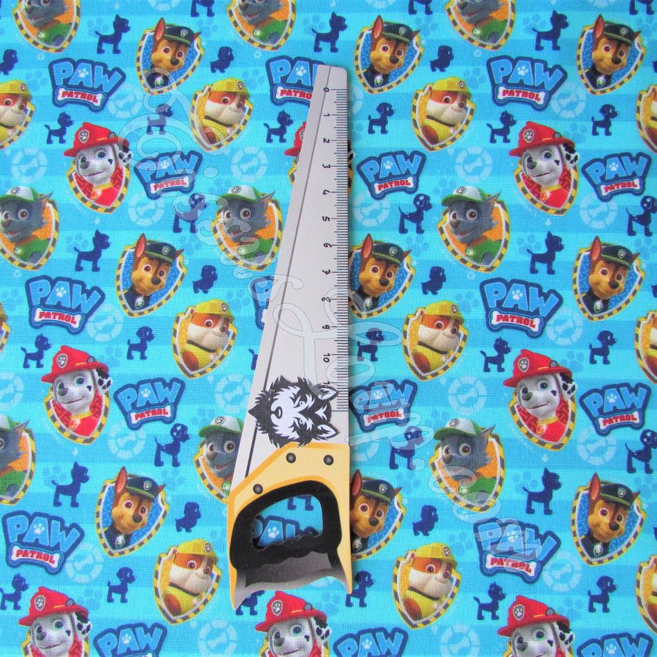 Stof Paw Patrol blauwe achtergrond — 2
