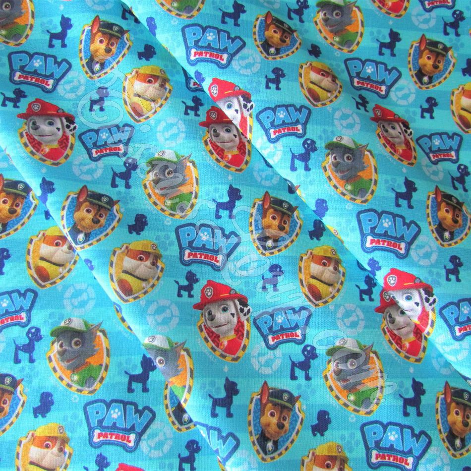 Stof Paw Patrol blauwe achtergrond — 3