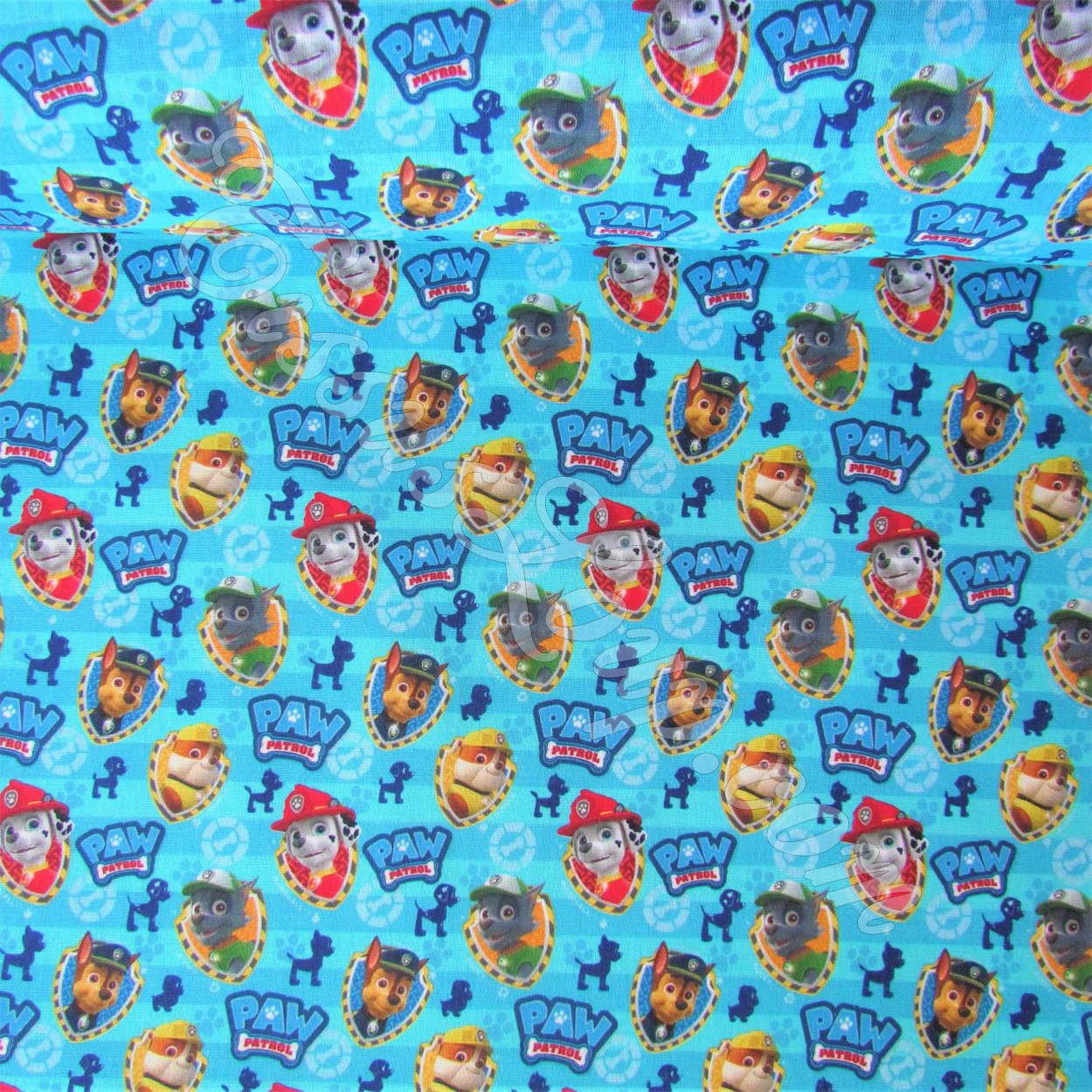 Stof Paw Patrol blauwe achtergrond — 4