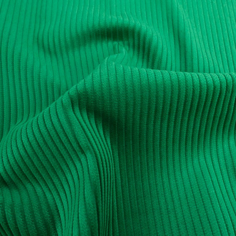 Basilicumgroene Ribfluweel Stof met brede ribben 5 mm — 4