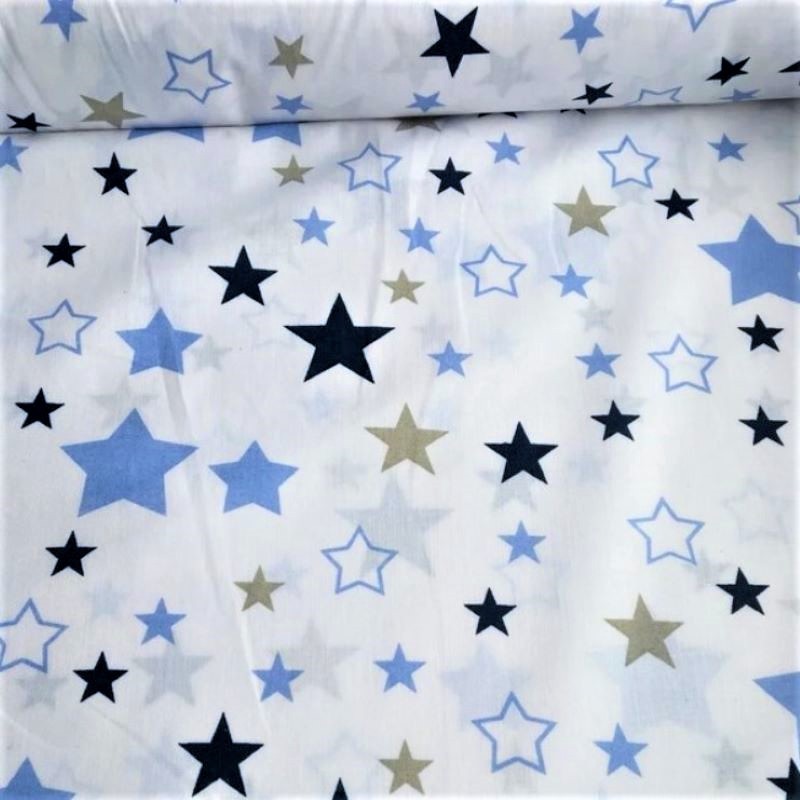 Stof blauwe en grijze sterren — 1