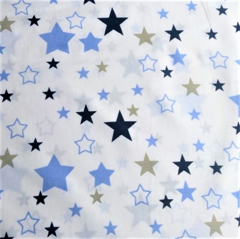 Stof blauwe en grijze sterren — 4
