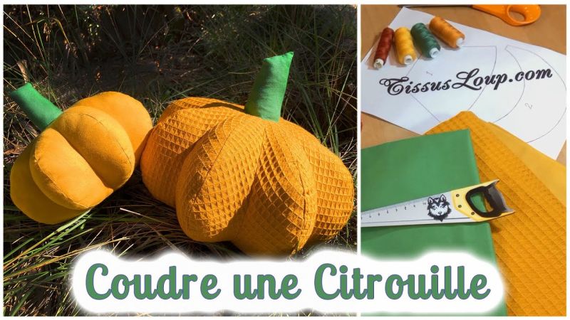 Handleiding voor het naaien van een Halloween pompoen knuffel